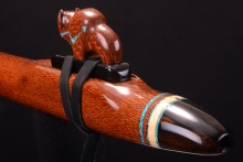 Leopardwood Native American Flute, Minor, Low D-3, #G5J